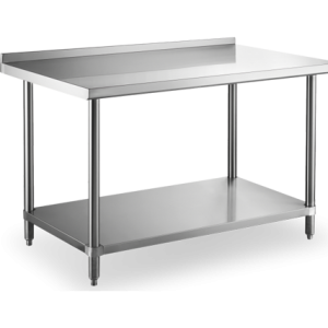 18 Gauge All Stainless Steel Worktable with Splash Guard 30x72 -SWWTS-3072-2R-318