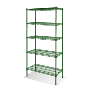5-Tier Green Epoxy Shelving Units