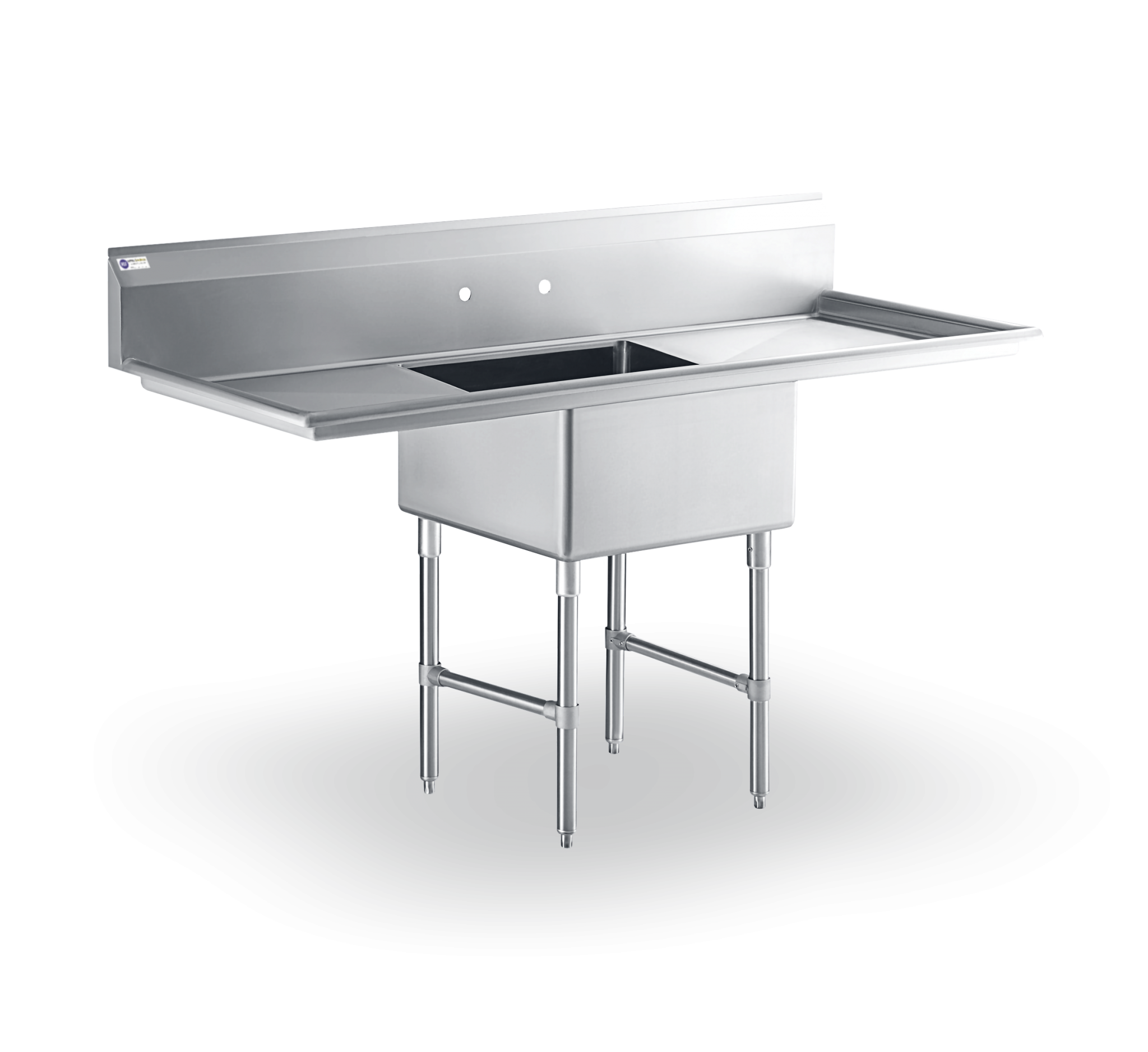 18 Gauge Stainless Steel Sink With Two 18 Drainboards Sws1c162012