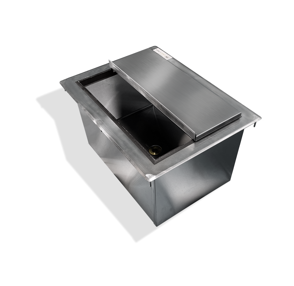 Amgood AMG - Ice Bin XDIIB-182410 18in x 24in Stainless Steel Drop-In